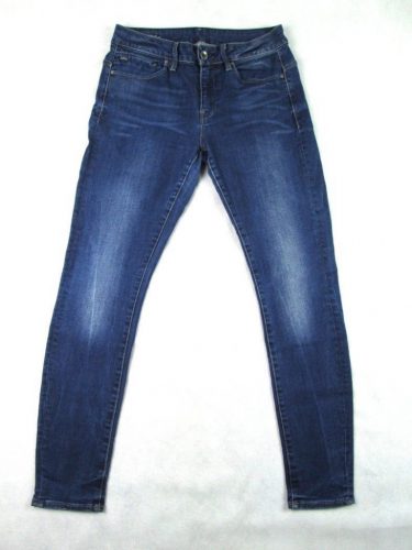 G-STAR RAW MIDGE ZIP MID SKINNY NŐI (M - W27) KÉK SZTRECCSES FARMERNADRÁG