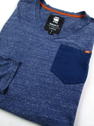 G-STAR RAW PASZTELL-KÉK FÉRFI (M) HOSSZÚ UJJÚ PÓLÓ FELSŐ