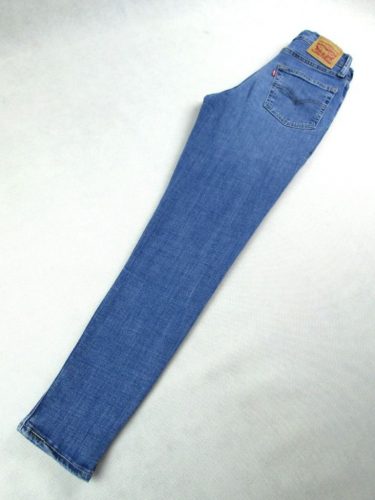 LEVIS 721 HIGH RISE SKINNY NŐI (W26 / L28) KÉK SZTRECCSES FARMERNADRÁG