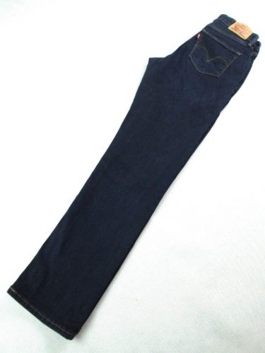 LEVIS CLASSIC MID RISE SKINNY NŐI (S - W27 / L28) SÖTÉTKÉK SZTRECCSES FARMER