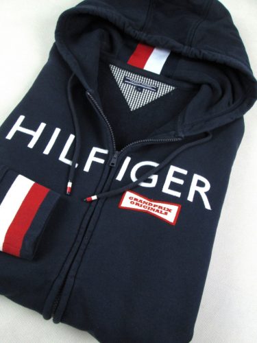 TOMMY HILFIGER HOSSZÚ UJJÚ FÉRFI (M) SÖTÉTKÉK KARDIGÁN PULÓVER